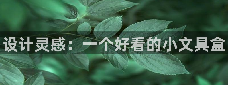 老版彩名堂：设计灵感：一个好看的小文具盒